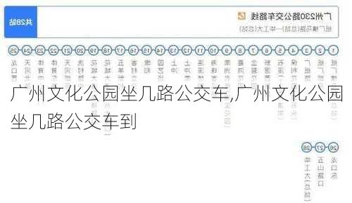广州文化公园坐几路公交车,广州文化公园坐几路公交车到