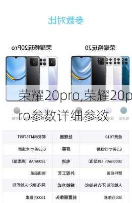 荣耀20pro,荣耀20pro参数详细参数