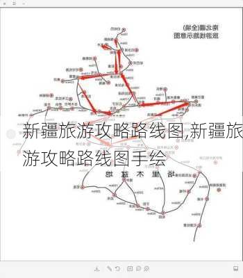 新疆旅游攻略路线图,新疆旅游攻略路线图手绘