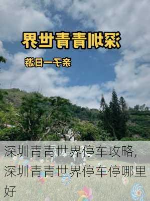 深圳青青世界停车攻略,深圳青青世界停车停哪里好