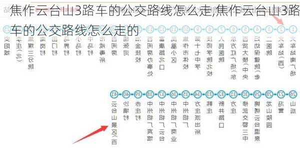 焦作云台山3路车的公交路线怎么走,焦作云台山3路车的公交路线怎么走的