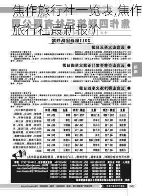 焦作旅行社一览表,焦作旅行社最新报价