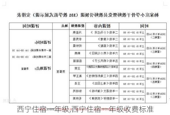 西宁住宿一年级,西宁住宿一年级收费标准