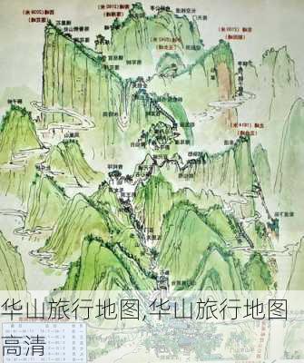 华山旅行地图,华山旅行地图高清