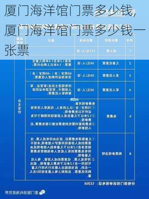 厦门海洋馆门票多少钱,厦门海洋馆门票多少钱一张票