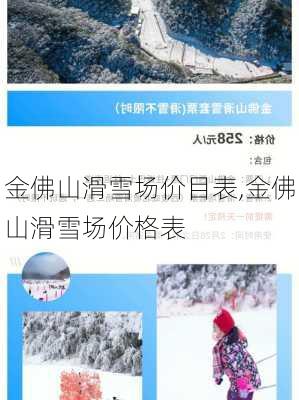 金佛山滑雪场价目表,金佛山滑雪场价格表