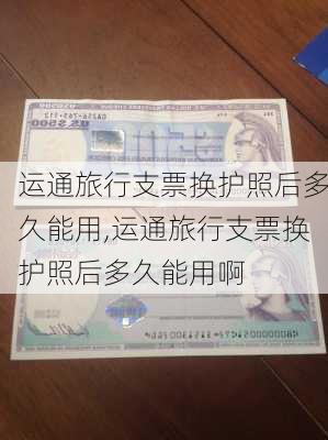 运通旅行支票换护照后多久能用,运通旅行支票换护照后多久能用啊