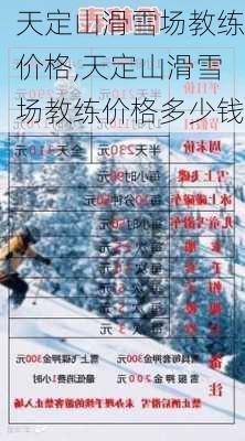 天定山滑雪场教练价格,天定山滑雪场教练价格多少钱