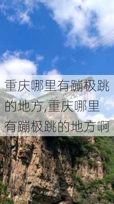 重庆哪里有蹦极跳的地方,重庆哪里有蹦极跳的地方啊