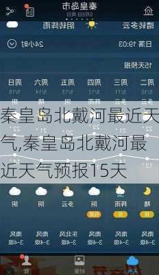 秦皇岛北戴河最近天气,秦皇岛北戴河最近天气预报15天