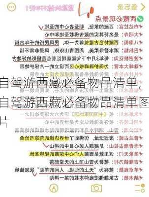 自驾游西藏必备物品清单,自驾游西藏必备物品清单图片