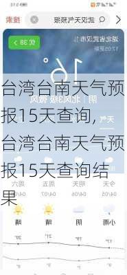 台湾台南天气预报15天查询,台湾台南天气预报15天查询结果