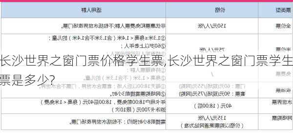 长沙世界之窗门票价格学生票,长沙世界之窗门票学生票是多少?