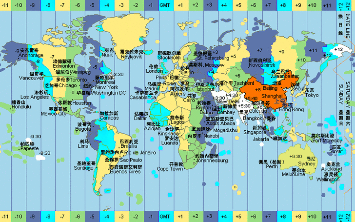 世界时间24小时实时查询表,世界时间钟表