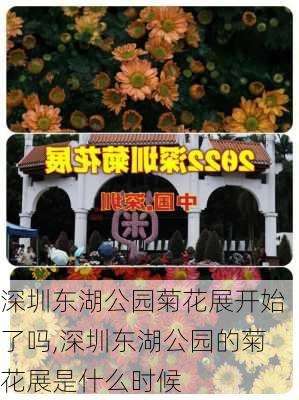 深圳东湖公园菊花展开始了吗,深圳东湖公园的菊花展是什么时候