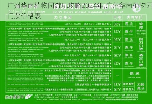 广州华南植物园游玩攻略2024年,广州华南植物园门票价格表