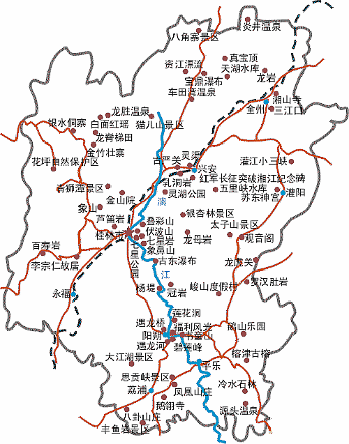 桂林旅游地图全图,桂林旅游地图全图高清版