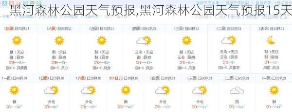 黑河森林公园天气预报,黑河森林公园天气预报15天