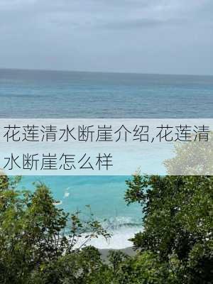 花莲清水断崖介绍,花莲清水断崖怎么样