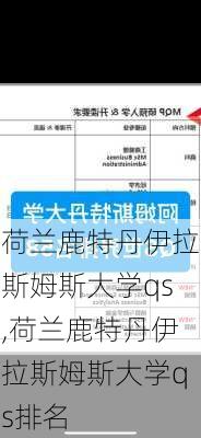 荷兰鹿特丹伊拉斯姆斯大学qs,荷兰鹿特丹伊拉斯姆斯大学qs排名