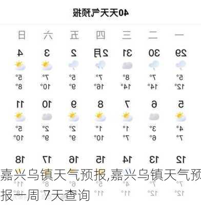 嘉兴乌镇天气预报,嘉兴乌镇天气预报一周 7天查询