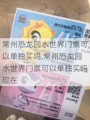 常州恐龙园水世界门票可以单独买吗,常州恐龙园水世界门票可以单独买吗现在