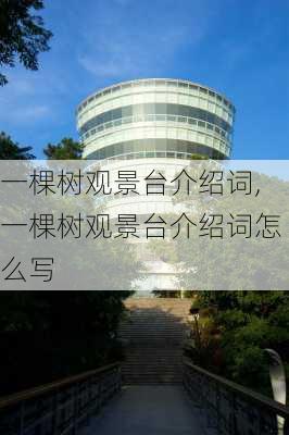 一棵树观景台介绍词,一棵树观景台介绍词怎么写