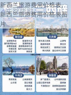 新西兰旅游费用价格表,新西兰旅游费用价格表图片