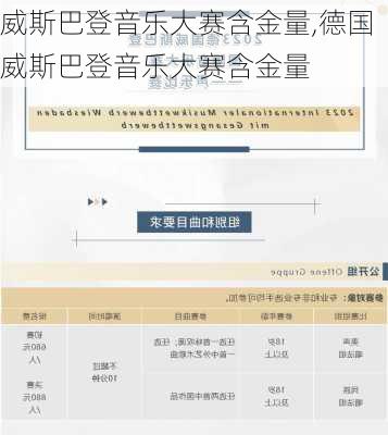 威斯巴登音乐大赛含金量,德国威斯巴登音乐大赛含金量