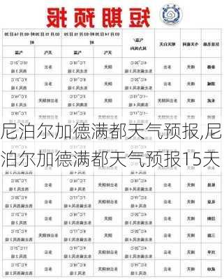 尼泊尔加德满都天气预报,尼泊尔加德满都天气预报15天