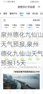 泉州德化九仙山天气预报,泉州德化九仙山天气预报15天