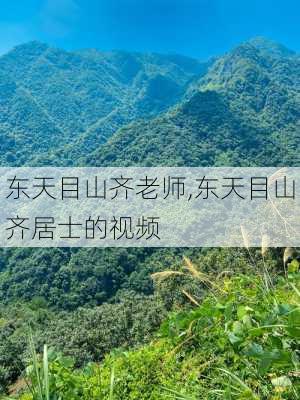 东天目山齐老师,东天目山齐居士的视频